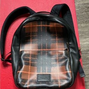 Coach Black and Brown Plaid Men's Backpack